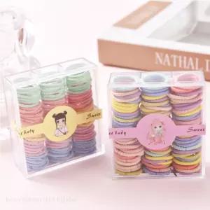 안아픈 대용량 데일리 여아 헤어 머리 끈 100P 1set 기본 안아픈 여아 대용량 데일리 무배듭 에어