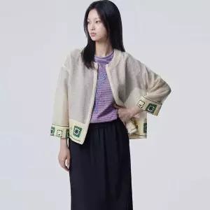 베네통 프린팅 블록 메쉬 점퍼 (BAJP66631)