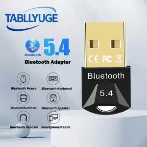 PC 용 Bluetooth 어댑터 USB 5.4/5.3/5.1/5.0 스피커 마우스 키보드 무선 동글 송신기 수신기