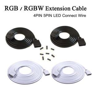 4Pin DC12V 연장 전원 케이블 흰색 검정색 0.3m 1m 2m 3m 5m RGB LED 커넥터 와이어 2835 5050 Led 스트립