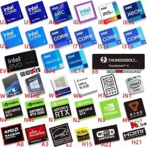 울트라 i7 i5 i9 ARC Evo 라벨 스티커 데칼 노트북 태블릿 데스크탑 컴퓨터 PC 화 DIY 장식