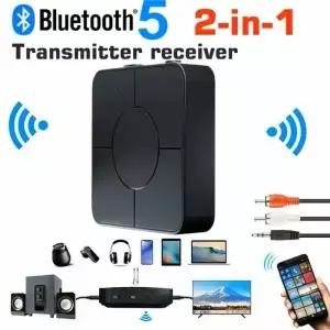 AUX 블루투스 5.0 송수신기 RCA 3.5MM 잭 무선 오디오 음악 스테레오 어댑터 PC 스피커 TV 차량용