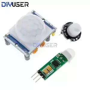DIYUSER HCSR501 MHSR602 조정 가능한 IR 초전형 적외선 미니 PIR 인체 감지 센서 모듈 브래킷