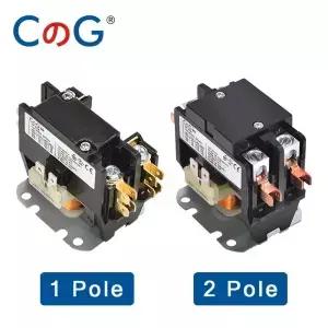 CG 1P 2P 에어컨 접촉기 평상시 열림 24V 120V 240V 코일 AC HVAC 모터 조명용 확실한 목적