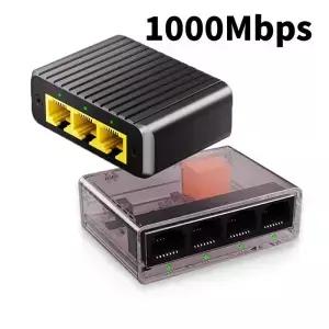4포트 네트워크 스위치 1000Mbps RJ45 LAN 허브 어댑터 기가비트 1입력 3출력 이더넷 분배기 PC TV 박스