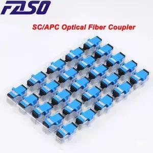 FASO 100/200/500pcs SC APC 단순 단일 모드 광섬유 어댑터 커플러 플랜지 커넥터