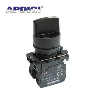 1Pcs XB5 2 기어 3 위치 플라스틱 손잡이 자동 재 선택기 NC NO 표준 핸들 푸시 버튼 스위치 22mm AD33 ZB5