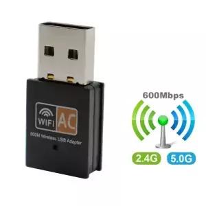 600mbps 2.4GHz 듀얼 밴드 USB Wifi 어댑터 무선 네트워크 카드 동글 PC