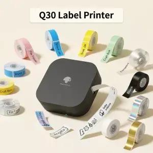Phomemo Q30 열전사 라벨 프린터 D11 D110 D101 기계와 유사 스티커가 있는 무선 블루투스 메이커