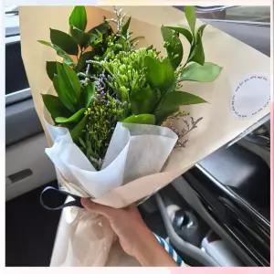 초록 생화 꽃다발 싱그러운 그린 플라워 꽃선물 생일 기념일 감사선물