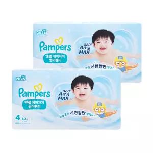 팸퍼스 엔젤 에어차차 썸머팬티 기저귀 4단계 120매