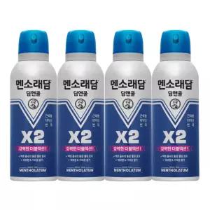 멘소래담 스프레이 딥앤쿨 150mlx4개 쿨타입 타박상 통증완화 뿌리는 에어파스