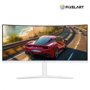픽셀아트 PIXELART PAQ3410W 화이트 커브드 멀티스탠드 WQHD 100 무결점
