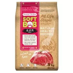 애견사료 반건조 사료 소고기 3kg 강아지 반려견 소프트밥 개밥