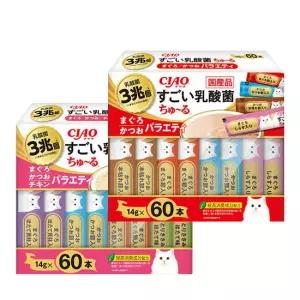 이나바 챠오 스고이 유산균 츄르 버라이어티 14g 60P 고양이간식