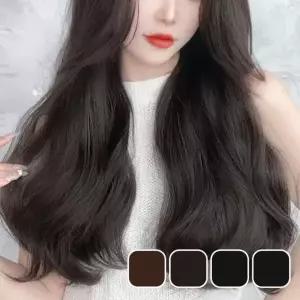 자연스러운 가발 롱 헤어 피스 웨이브 붙임머리 가발 똑딱이 부분 60cm
