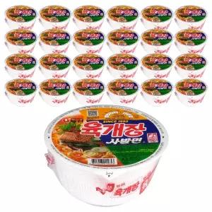 농심 육개장 사발발면 86g 12개+김치 사발면 86g 12개
