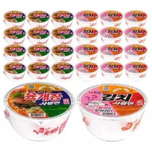 농심 육개장 사발발면 86g 12개+김치 사발면 86g 12개