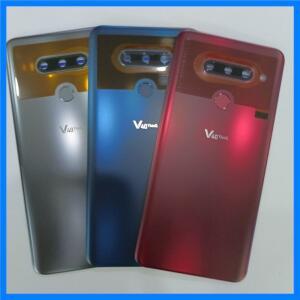 LG V40 ThinQ V405QA7 V405UA V405 유리 뒷면 커버 배터리 케이스 + 카메라 렌즈 + 터치 지문 교체 용 V40