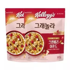 켈로그 크랜베리 아몬드 그래놀라 500g 2개