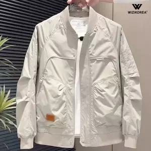 [위즈아이]남자 경량 숏 블루종 집업 자켓 봄 가을 바람막이 점퍼 WI249J_P422502097