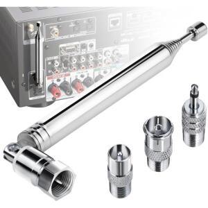 FM 라디오 텔레스코픽 안테나 75Ω 타입 수 플러그 커넥터 테이블탑 HiFi AV 스테레오 리시버 미니 시스템
