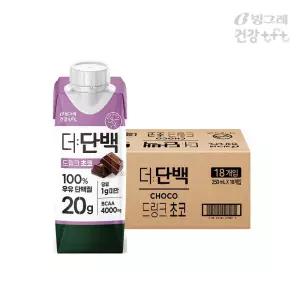6032085243 빙그레 더단백 드링크 단백질음료 초코, 250ml, 18개