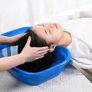 간이 임산부 세발기 환자 노인 머리감기 누워서 대야 대야통mno743