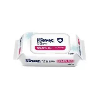 아기물티슈 유한킴벌리 크리넥스 안심 물티슈 캡형 60매