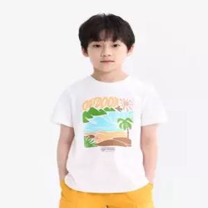 아웃도어프로덕츠 키즈 [온라인전용] 전면그래픽 반팔티 아이보리) OD252ISS92_IVY