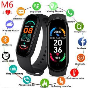 M6 스마트 시계 남성 여성 피트니스 트래커 Smartwatch 혈압 심장 박동 모니터 피트니스 밴드 Smartbracelet for Andro d OS