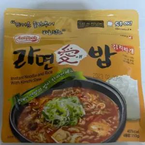 라밥 이지밥 일회용 라밥 라면밥 발열도시락 (라면애밥 김치찌개 110g 5개)
