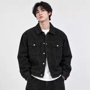 [롯데백화점]올어바웃뉴 남녀공용 소재 변형 데님 트러커 자켓 ANA3UJ03A