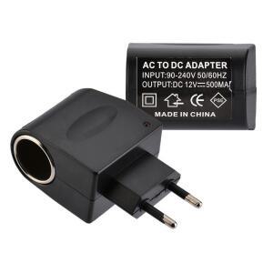 자동차 시가 라이터 어댑터 AC 220V DC 12V EU 미국 플러그 변환기 벽 전원 소켓 액세서리