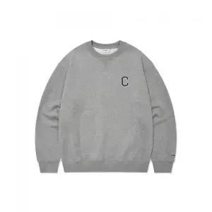 COVERNAT C 로고 맨투맨 Melange Gray