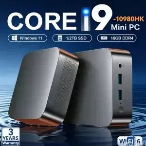 2026 미니 PC 코어 I9 10980HK 윈도우 11 프로 데스크탑 게이밍 컴퓨터 16GB 램 1/2TB SSD WiFi6 BT5.2 4K