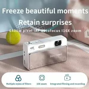 새로운 슬라이딩 디지털 카메라 CCD 캠퍼스 4K 고화질 카메라(사진 촬영 및 녹화용) 통합 학생증 발급기