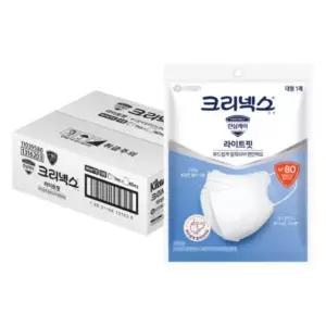 크리넥스 KF80 라이트핏 새부리형 마스크 화이트 대형 1Px40입