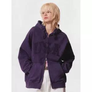 후아유 Vintage Dyed USA Hood Zip-up Over-fit WHMZG4991U