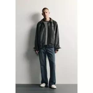 ZARA 릴렉스 핏 페이크 레더 재킷 - 블랙 4027/800/800