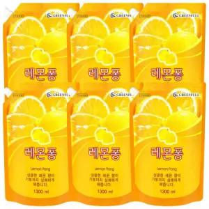 레몬퐁 주방세제 세척제 1300ml 6개