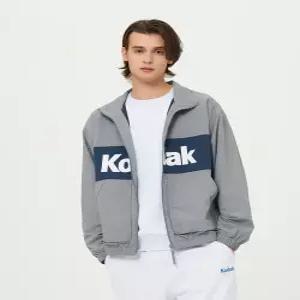 [국내백화점 매장정품] 코닥 컬러블럭 우븐 빅로고 안감 자켓 GREY K5123EJKQ1GRY
