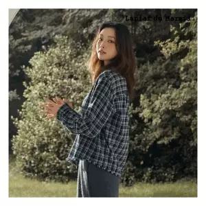 라삐아프 26FW 프린지 멀티 체크 아우터 셔츠 1종