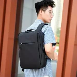백팩 노트북 직장인 가방 외부usb단자 심플 데일리