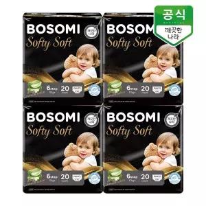 보솜이 소프티소프트 팬티 기저귀 6단계(17kg이상) 점보형 20개입 x 4팩