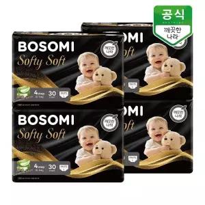 보솜이 소프티소프트 팬티 기저귀 4단계(10-14kg) 대형 30개입 x 4팩