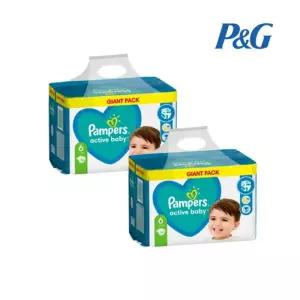 유럽산 팸퍼스 베이비드라이 밴드형 6단계(2팩) 기저귀 pampers 바우처