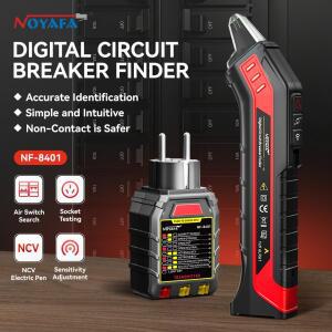 노야파 NF-8401 자동 회로 차단기 탐지기 220V 스위치 테스터 퓨즈 소켓 전기 기술자 진단 도구
