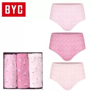 [BYC] WCF9153 메가스타맥시여성삼각팬티3매입_화이트나염