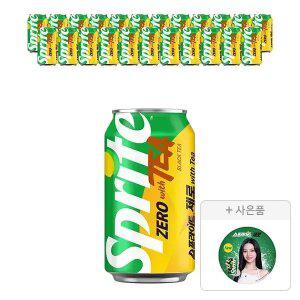 [코카콜라] 스프라이트 제로 with TEA 350ml, 24개 + 증정(카리나 부채, 주문시 100%